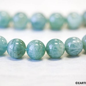 L/ Aquamarine 14mm Round Beads 15.5&quot; strand Natural Aquamarine Gemstone Beads For Jewelry Making