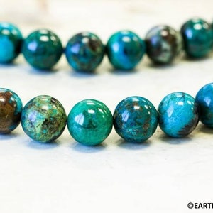M/ Chrysocolla 14mm Round Beads 15.5&quot; strand Stabilized Green Blue Gemstone Beads For jewelry making