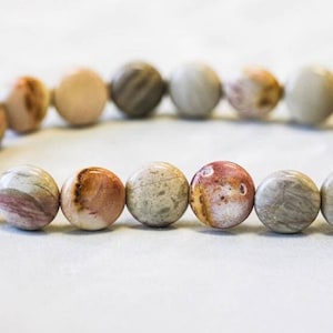 L/ African Agate 15mm Dime Beads 16&quot; Strand Natural Mix Colors Brown Grey Cream Jasper gemstone beads For Jewelry Making