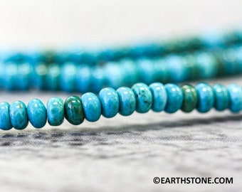 S/ Imitation Turquoise (Magnesite) 4mm Rondelle beads 15.5" strand Dyed beads For jewelry making