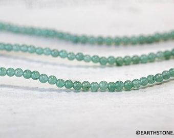 XS/ Aventurine 3mm Round Beads 15.5" strand Natural gemstone quartz beads For Jewelry Designs