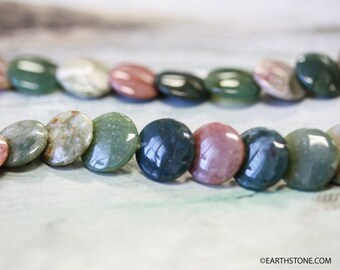 M/ Fancy Jasper 12mm Lentil Beads 16&quot; strand Genuine jasper gemstone beads For jewelry making