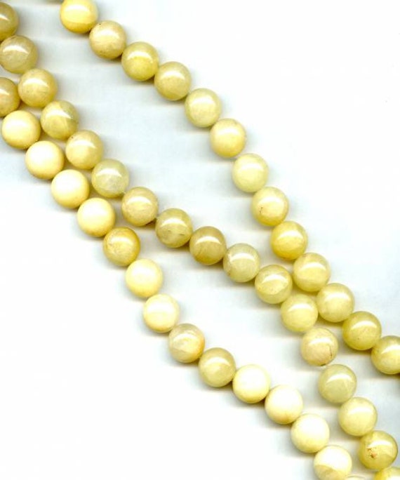 18mm Natural Round Yellow Jade Loose Beads Jewelry Making DIY Strand 15" l678 