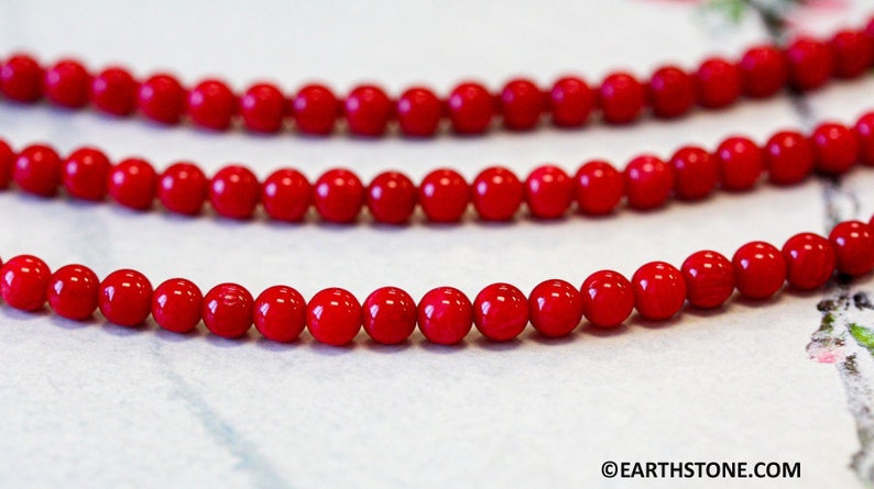 High Quality glossy dyed dark Red Sea Bamboo Wholesale beads supply S-M Dyed Coral 6mm 7mm 8mm smooth Round loose Beads