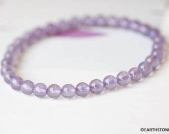 Purple Chalcedony 6mm Round Bracelet set