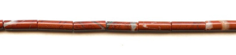 S Red Jasper 4x13mm Tube beads 16 strand