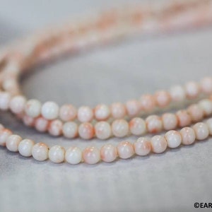 S/ Pink Coral 4mm Round beads 15.5&quot; strand Natural light pink coral beads For jewelry making