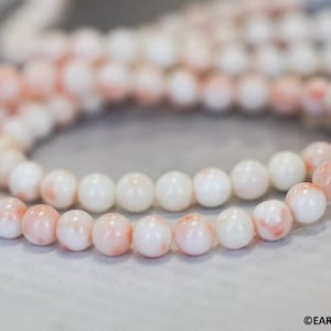 S/ Pink Coral 6mm Round beads 15.5&quot; strand Natural light pink coral beads For jewelry making
