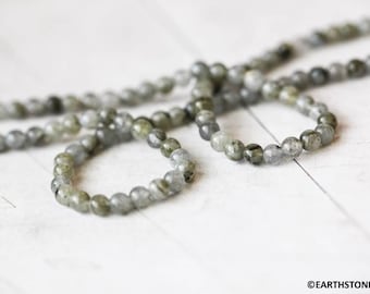 Labradorite 4mm/ 6mm Round Beads 15.5" strand