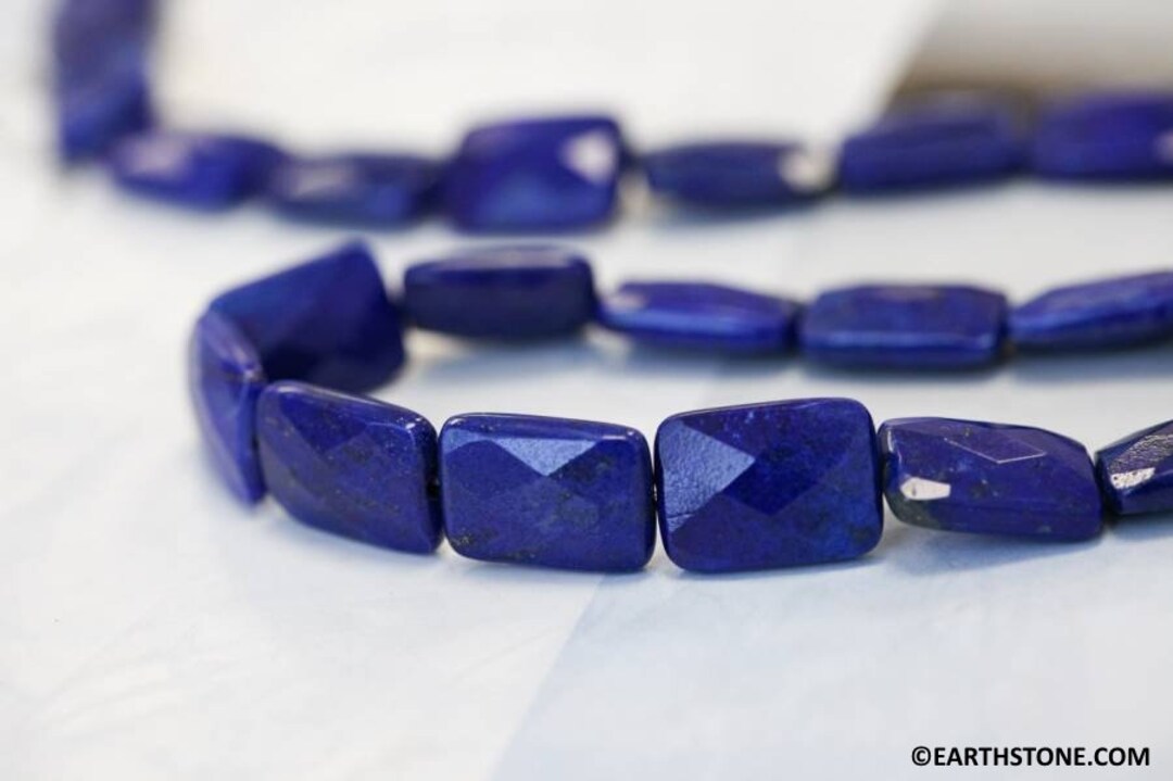 M/ Natural Lapis 13x18mm Cusion Cut Beads 16 Strand Genuine Lapis Deep
