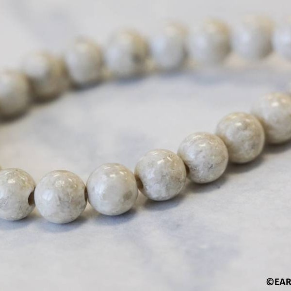 M/ Riverstone 8mm Round beads 16" strand Natural gemstone beads For jewelry making
