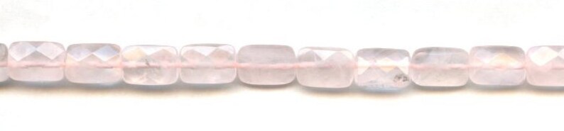 M Rose Quartz 7x10mm 10x14mm Cushion Cut beads 15.5 strand Real pink quartz beads Good for earring Matching pairs