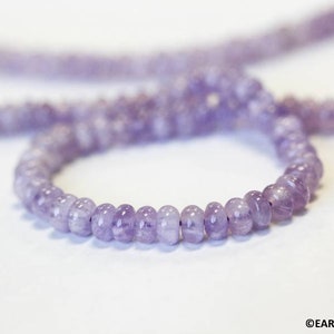 S/ Cape Amethyst 6mm/ 4mm Rondelle beads 16" strand Enhanced light purple gemstone quartz beads For jewelry making