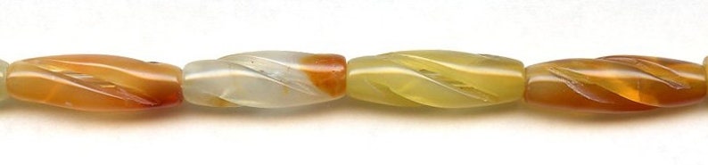 M Natural Carnelian 8x25mm Carved Long Oval beads 15.5 Strand 2mm Hole Routinely enhanced for jewelry making