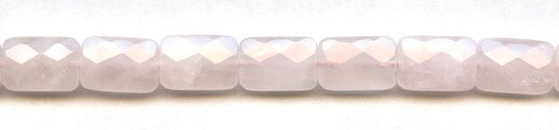 M Rose Quartz 7x10mm 10x14mm Cushion Cut beads 15.5 strand Real pink quartz beads Good for earring Matching pairs
