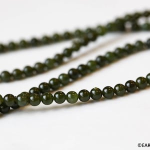 S/ Green Jade 4mm Round beads 15.5&quot; strand Natural green gemstone nephrite jade beads For jewelry making