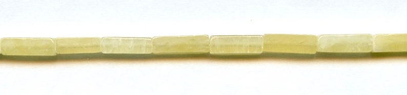 S/ Honey Calcite 4x13mm Rectangle Beads 15.5 strand Light yellow color gemstones Rectangle Loose Gemstone Beads image 3