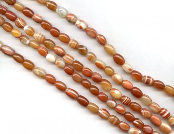 M/ Sardonyx 10x13mm Barrel Oval Beads 16