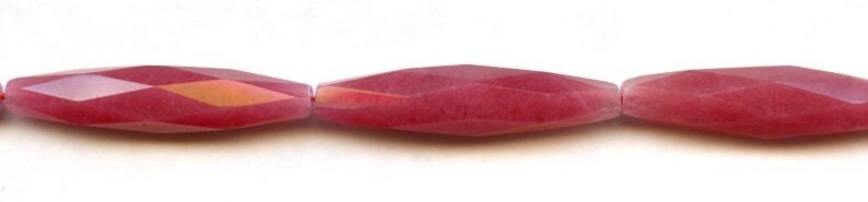 M Red Jade 8x35mm Elongated Faceted Oval Rice beads 16 strand Dyed red jade nephrite beads for jewelry making
