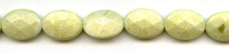 L-M Lemon Jade 15x20mm 13x18mm Faceted Flat Oval beads 16 strand Natural yellow green nephrite jade beads for jewelry making