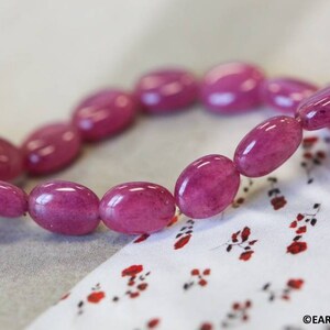 M/ Purple Jade 8x10mm Flat Oval beads 16&quot; strand Dyed nephrite jade gemstone beads For jewelry making