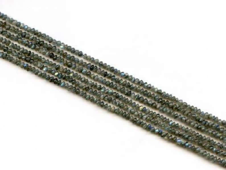 S Labradorite 4.5-5mm Rondelle beads 14 strand Size varies Natural gemstone beads for jewelry making