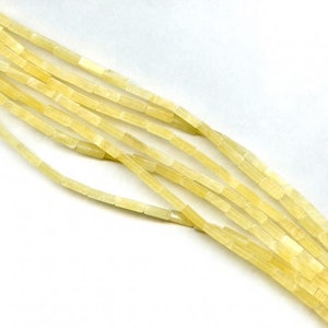 S/ Honey Calcite 4x13mm Rectangle Beads 15.5 strand Light yellow color gemstones Rectangle Loose Gemstone Beads image 2