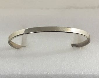 Sterling silver cuff bracelet (small)