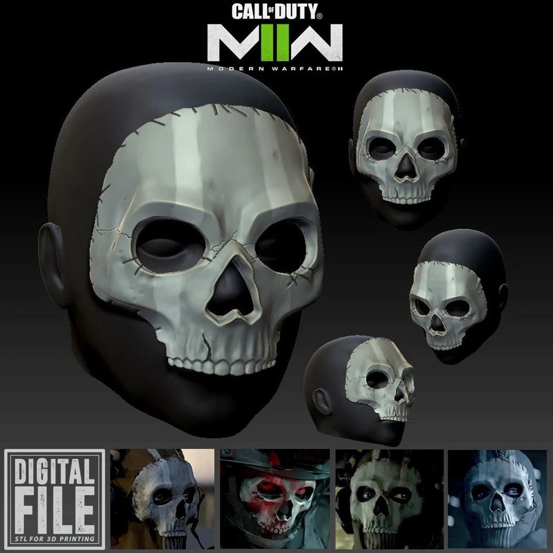 STL file Call Of Duty Modern Warfare Ghost Jawbone Operator Mask