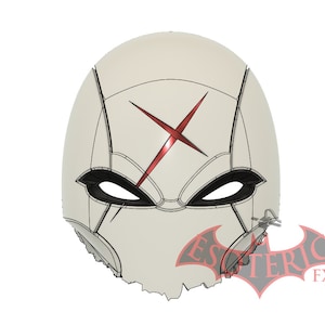 Red X Helmet/Mask 3D file (STL)