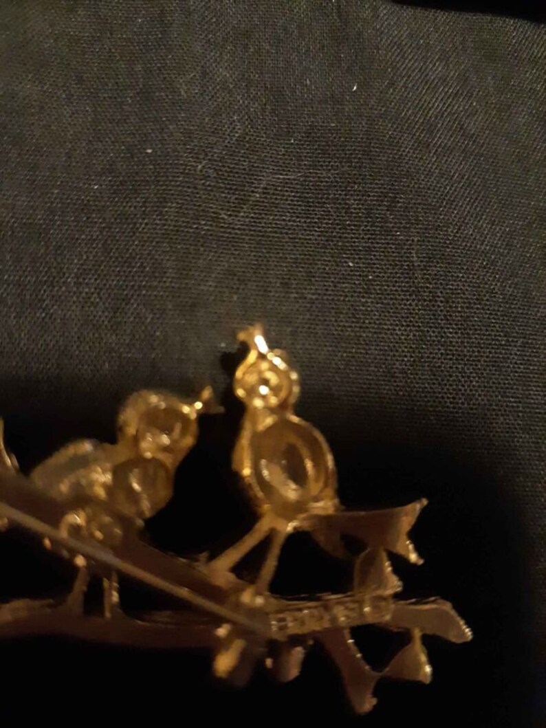 birds on branch pin vintage signed Gerry/'s brooch