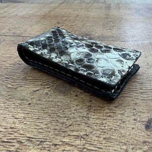 Pinza para billetes de pitón, pinza para billetes de serpiente, piel de serpiente, serpiente de cascabel, piel exótica, pinza magnética para billetes