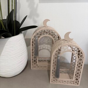 Metal Ramadan Candle Holders, Modern Eid Decor (Set of 2, 12.5/14.5") image 1