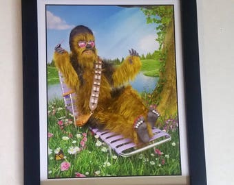 Chewbacca Painting His Nails