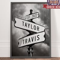 Personalized Intersection Sign, Custom Anniversary Gift, Personalized ...