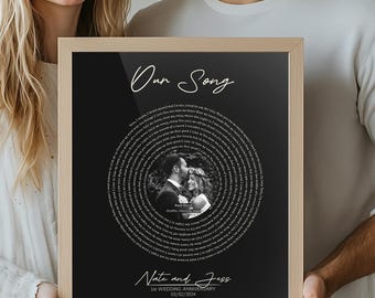 Personalized Custom Song Lyric Print Anniversary Gift for Him, Wedding Song, Anniversary Gift for Husband, Our Song Print, Paper Anniversary