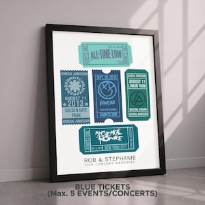 Personalized Concert Ticket Print, Retro Music Poster Gift afbeelding 9