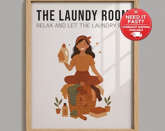 Personalized Laundry Room Sign, Custom Laundry Room Wall Art Print