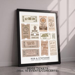Personalized Concert Ticket Print, Retro Music Poster Gift afbeelding 8