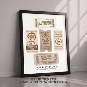 Personalized Concert Ticket Print, Retro Music Poster Gift afbeelding 7