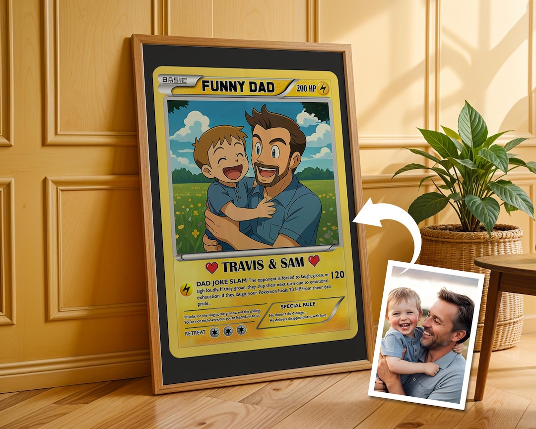 Custom Pokemon Card With Photo, Personalized Pokemon Gift, Digital ...