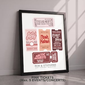 Personalized Concert Ticket Print, Retro Music Poster Gift afbeelding 11