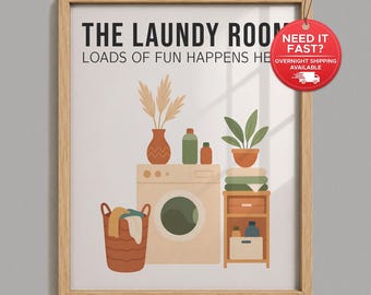 Personalized Laundry Room Sign, Custom Laundry Quote Wall Art