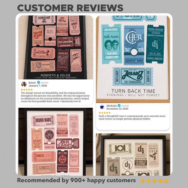 Personalized Concert Ticket Print, Retro Music Poster Gift afbeelding 18