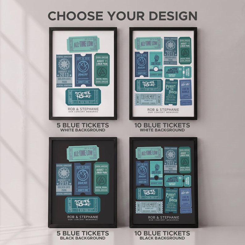 Personalized Concert Ticket Print, Retro Music Poster Gift afbeelding 5