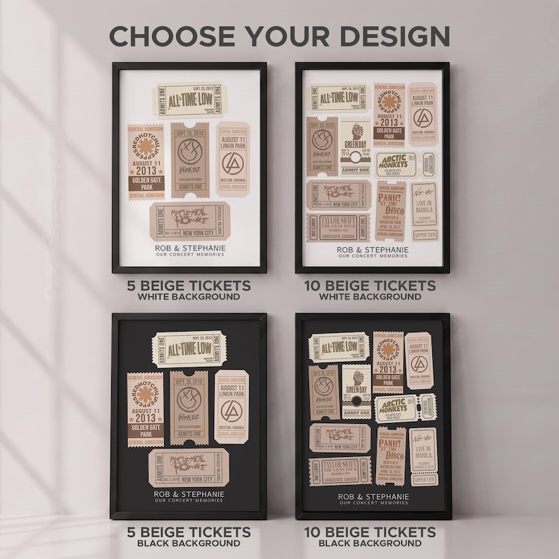 Personalized Concert Ticket Print, Retro Music Poster Gift afbeelding 4