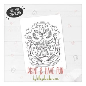 Folklore Coloring Pages, Folk Art Coloring Sheets, Traditional ...