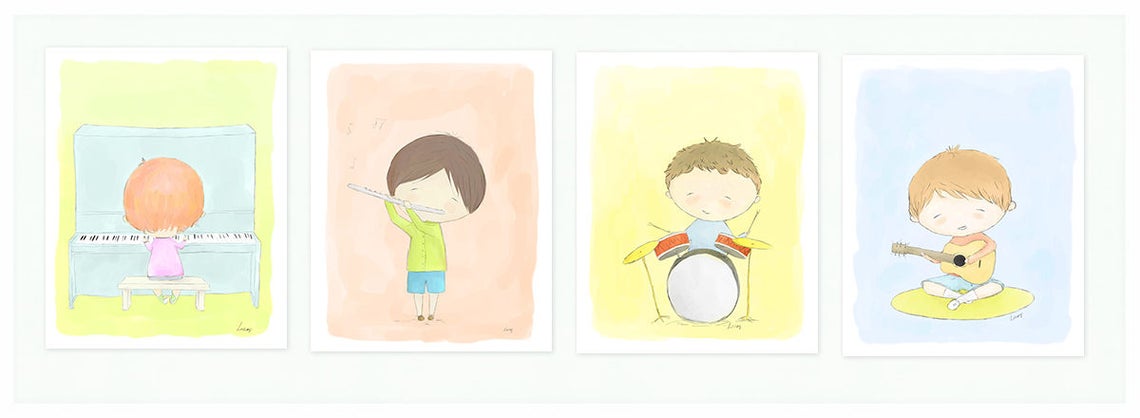 15% off Printable Nursery Art'music Boys''set of | Etsy