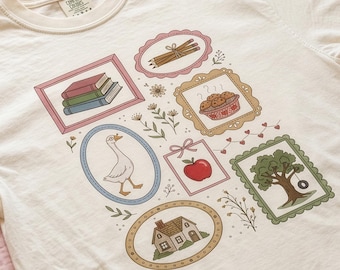 Homeschool Mom Cottage Core Lehrer Shirt | Homeschooling Bauernhaus-Gans-T-Stück