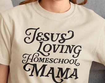 Homeschool Mom Jesus T-Shirt | Shirt für Christin Homeschooling Mama, Comfort Colors Tee